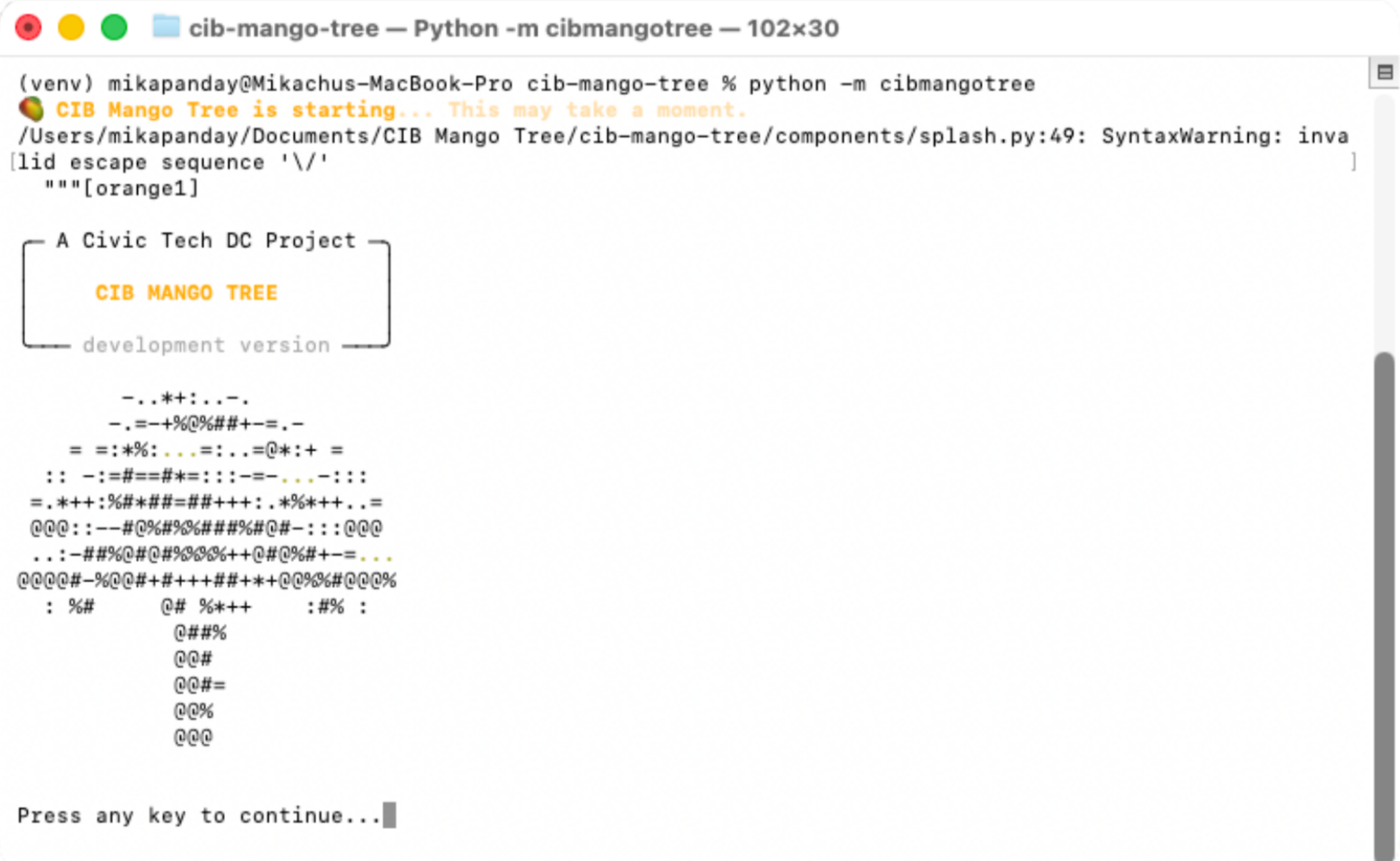 CIB Mango Tree CLI interface
